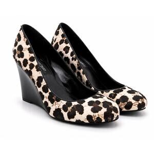 White House Black Market Leopard Print Wedge Heels – Size 6.5